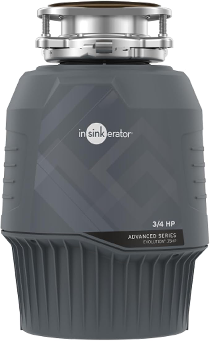 InSinkErator EVOLUTION 0.75HP 3/4 HP, Advanced Series EZ Connect Continuous Feed Food Waste Garbage & DWC-00 Dishwasher Connector Kit