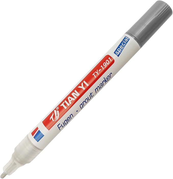 Grout Pen Tile Grout Paint Marker,Waterproof Tile Grout Colorant and Sealer Pen for Cleaner Looking Floor with Extra-Tip, as the pic show, White
