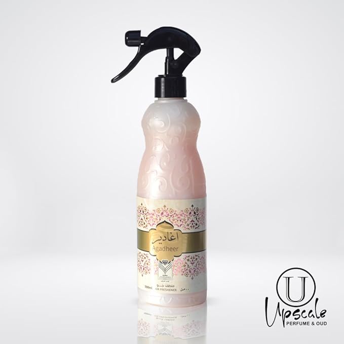 ††† Upscale Perfume & Oud co. Agadheer Air Freshener 480ML Fabric spray - Natural Aged Oud Scent - Odor Fighting Room Spray - long lasting Aroma for home