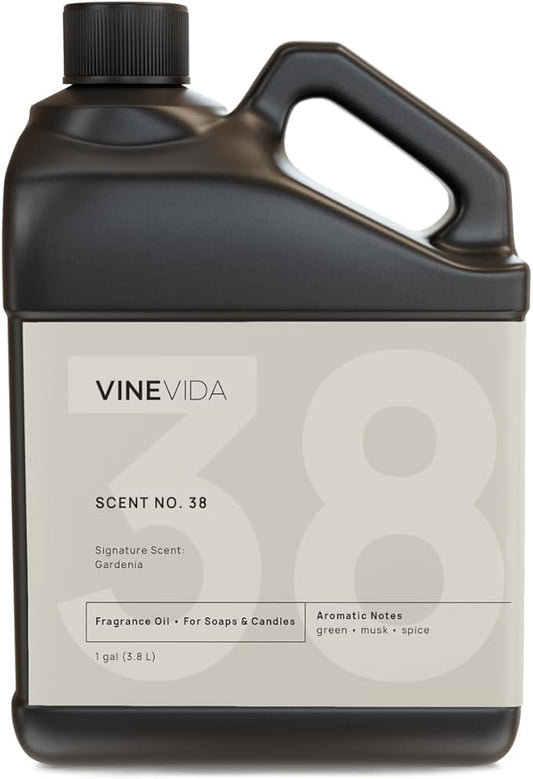 VINEVIDA [128oz] Gardenia Fragrance Oil - USA Candle Scents - Natural Candle Fragrance - Scents for Soap Making