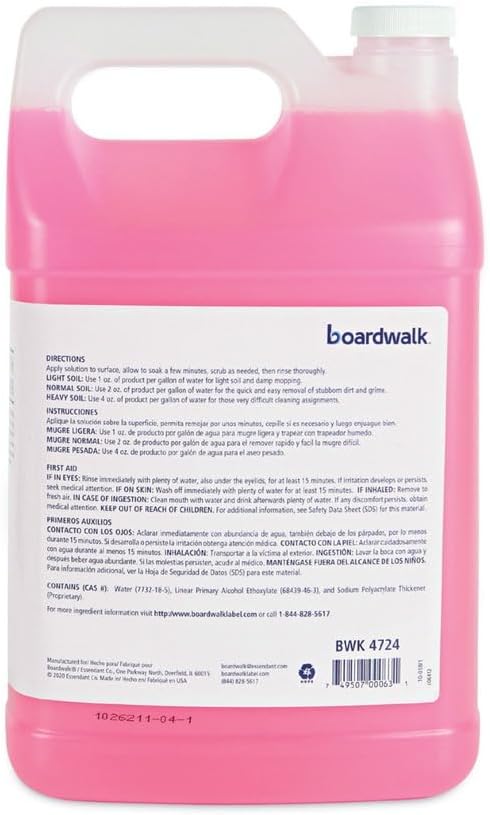 Boardwalk BWK4724EA 1 Gallon Bottle Industrial Strength Unscented All-Purpose Cleaner