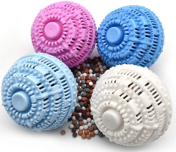 2Pcs Premium Washing Ball, Super Soft Shell Doesn't Hurt Clothes, Advanced ceramic balls, Eco-Friendly Laundry Balls,2000 Washing Cycle Laundry Balls, All Natural Detergent(Benzo Blue) …
