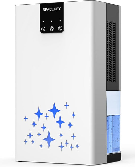 Dehumidifier, 95 OZ Water Tank Dehumidifiers for Home with Auto Shut Off, 1000 sq. ft. Dehumidifier for Bedroom Bathroom Basement Rv with 7 Color Light, Quiet Dehumidifiers with Sleep Mode