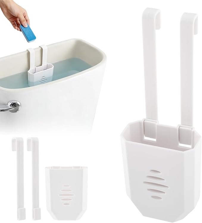 Toilet Tank Cleaning Tablet Holder,Hanging Bowl Cleaning Tablest Bracket,Keeping Tablets from Blocking Hole in Tank,Easy to Install,Fits Most Standard Toilet Tablets Tanks(1pc)