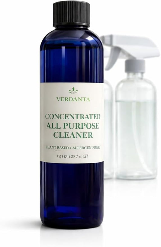 Plant-Based All Purpose Cleaner Concentrate (8 oz) – Allergen-Free, Non-Toxic, Multi-Surface Cleaning Solution – Eco-Friendly, Streak-Free, Makes Up to 6 Bottles