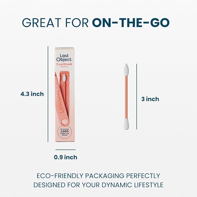 LastSwab® Reusable Cotton Swabs for Gentle and Eco-Friendly Beauty Routines - The Sustainable Alternative to Single-Use Q Tips - Zero Waste & Easy to Clean - Comes with a Convenient Travel Case Holder