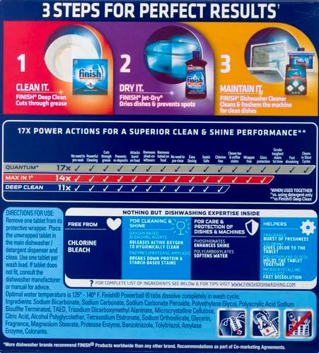 Finish - All in 1-38ct - Dishwasher Detergent - Powerball - Dishwashing Tablets - Dish Tabs - Deep Clean - Fresh Scent