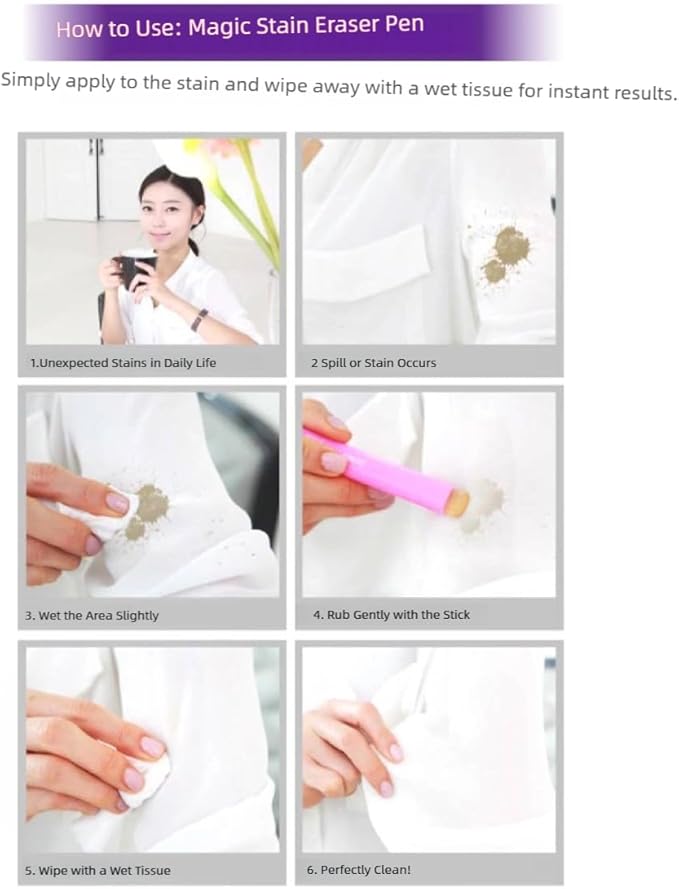 K-Mom's Secret: Portable Instant Stain Remover Pen (6-Pack, Mint & Pink) & Korean Exfoliating Washcloths (3-Pack, Yellow & Green) - Emergency Fabric Eraser for Baby & Kids by bomramtrove