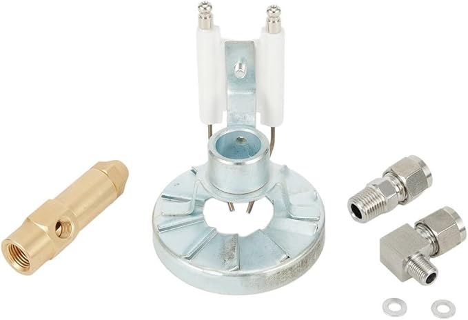 Waste Oil Burner Nozzle Kit Air Atomizing Spray Tip with Electrode for Heavy Fuel Diesel Vegetable Oil Heating Systems Brass Aluminum 0.5-2.0mm(1.0mm)