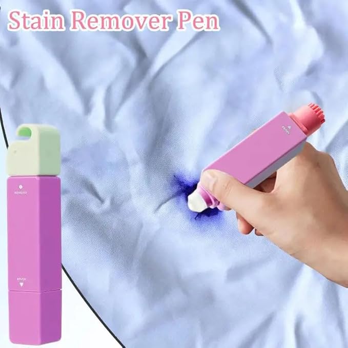 12ML Double-Head Stain Remover Pen, Fabric Cleaning Pen for Clothes, Portable Gieleph Solution, Instant No-Stain Stick for Spills, Pocket Size for Travel, Fabric Cleaner for Oil, Food & Makeup Kiss