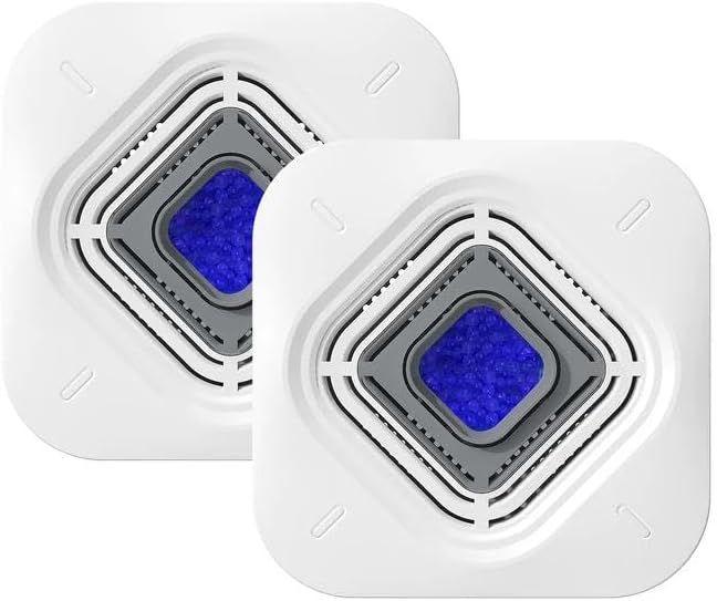 Pack of 2 ATKMAYI Dehumidifier for Bathroom with Color-Changing Beads, Rechargeable Small Dehumidifier for Closet, Portable Gun Safe Dehumidifier Ideal for Spaces up to 35 Sq.Ft Coverage