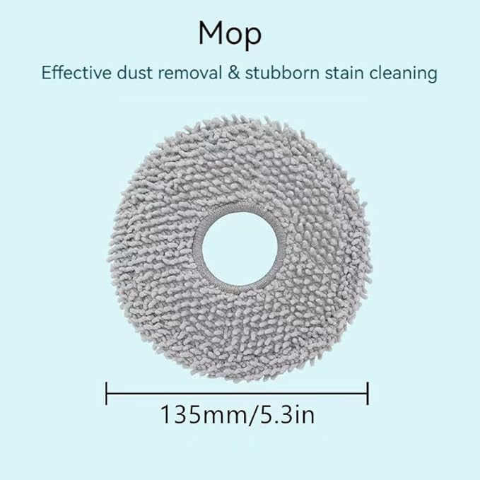 (16 Pcs) Mop Pads for Roborock Saros 10R/Q Revo/Qrevo S/Qrevo Pro/Qrevo Plus/Qrevo Master/Qrevo Slim/Qrevo Curv/Qrevo Edge/QV 35A Robot Vacuum Cleaner, Spin Cleaning Pads Replacement Accessories Set