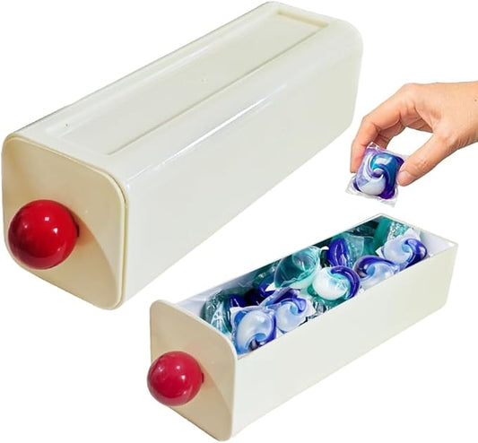 Dishwasher Pods Storage Container,Hanging Storage Drawer for Detergent,Wall Kitchen Sink Cabinet Door Holder Storing for Laundry Pods Packaged Food Candy