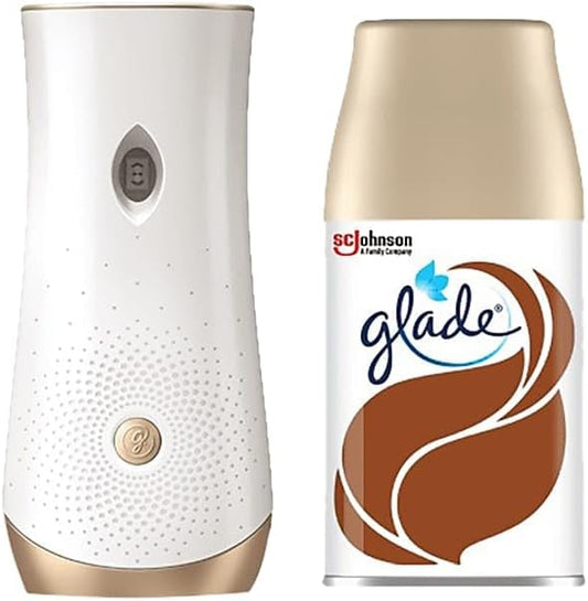 Automatic Spray Starter Kit, Spray Unit and Refill, White/Gold, Cashmere Woods