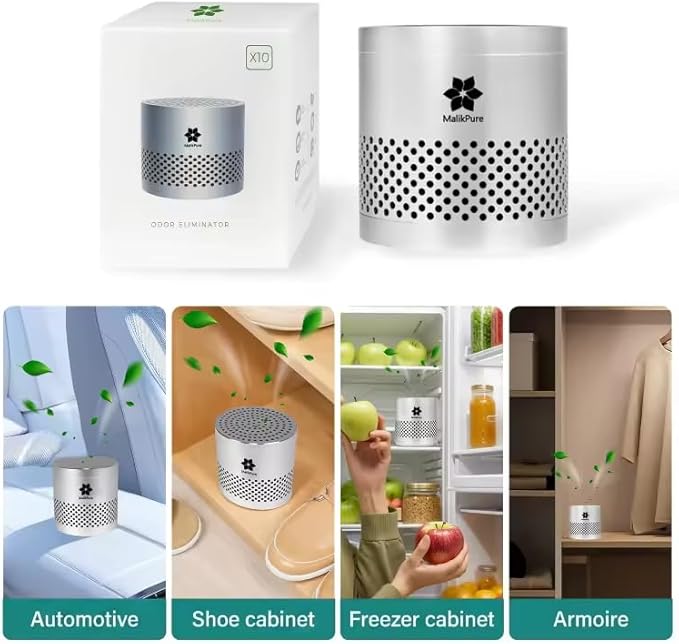 Refrigerator Deodorizer Odor Eliminator,Lasts Up to 10 Years,Fridge Deodorizer,More Effective Than Baking Soda & Bamboo Charcoal Bags,Multi-Purpose Odor Absorber for Fridge,Pantry, Cabinets & Shoes