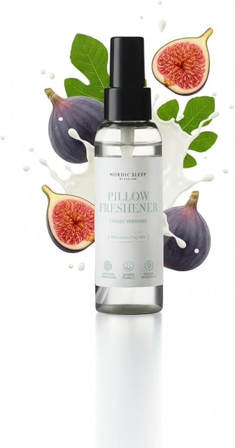 Nordic Sleep by Fossflakes, Probiotic Fabric Freshener Mild Scent 90 ml – Gentle Pillow & Bedding Spray, Natural Odor Eliminator with Soft Fragrance, Hypoallergenic & Eco-Friendly