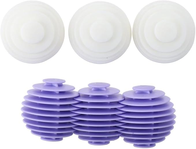 6pcs Laundry Ball, Silicone Wash Ball for Washing Machine, Lint Remover Dryer Balls, Soft Pet Fur Catcher Balls for Laundry, Reusable Home Gadgets(White/Purple)