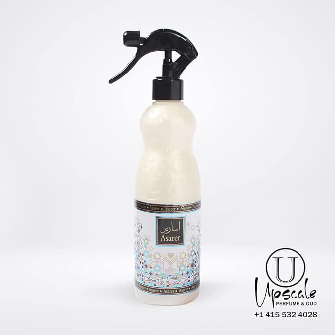 ††† Upscale Perrfume & Oud co. Asareer Air Freshener - 16.9FL.OZ Fabric spray - Natural Aged Oud Scent - Odor Fighting Room Spray - long lasting Aroma for home