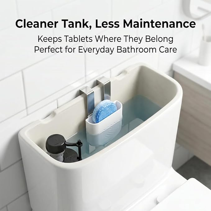 2Pcs Toilet Tank Cleaning Tablet Holder, Hanging Toilet Bowl Tablet Holders, Bathroom Accessories for Inside Tank