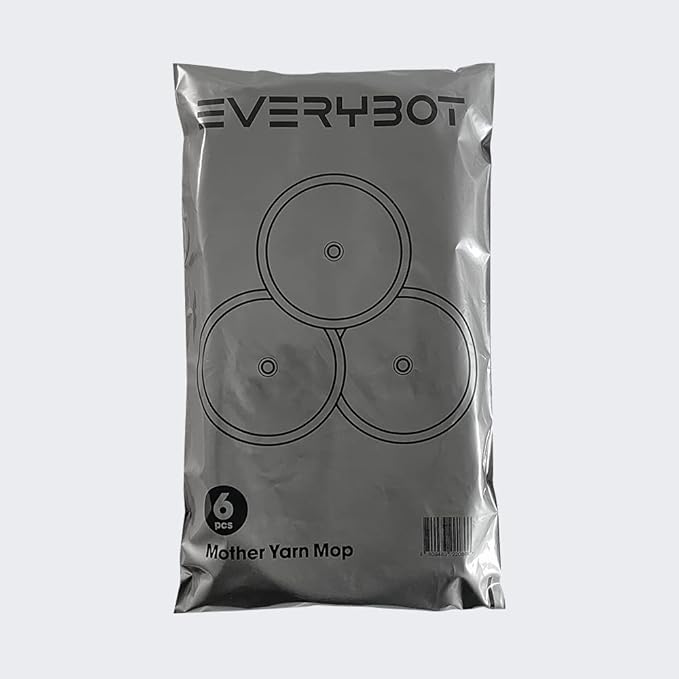 EVERYBOT Replacement Accessory of Three-Spin and Edge, Washable Mother Yarn Mop Pads for Robot (6pcs)