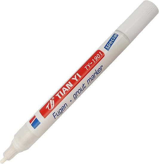 Tile Grout Paint Marker Waterproof Tile Grout Colorant and Sealer Pen for Cleaner Looking Floor with Extra-Tip, White