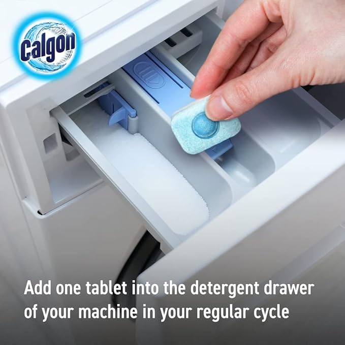 Calgon Powerball Water Softener Tablets, 585g, Limescale Prevention (45 Tablets), Unscented