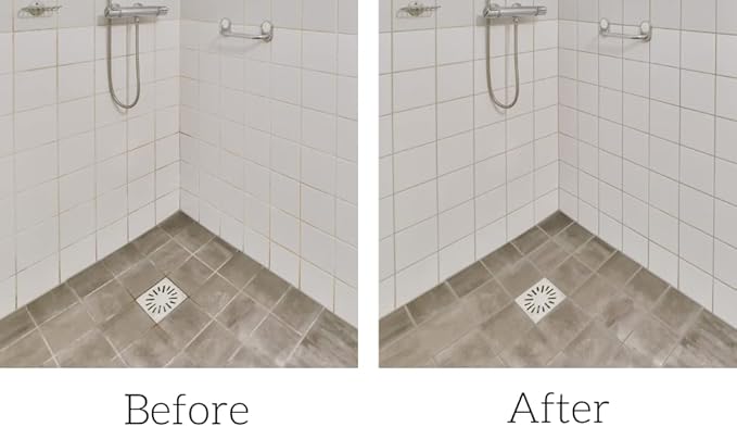 Kit - The Professional's Choice - Color and Seal Grout - Prevents Stains and Creates Easy to Clean Grout - 8oz Bottle, Wheel applicator, Brush applicator, and Scrub pad (Dark Grey)