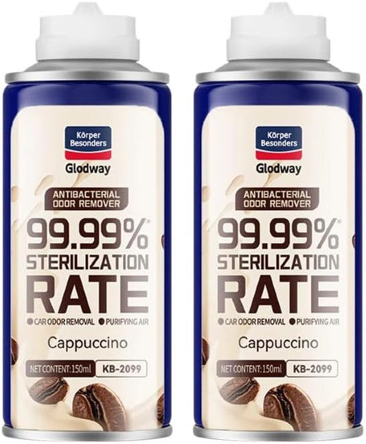 Glodway Air Refresher,Odor Eliminator Remover Spray,Odor Remover,Cappuccino,Long-Lasting Scent For Home,Couch,Mattress,Furniture, bathroom,Fabrics & Trash,6 Ounce,2 pack