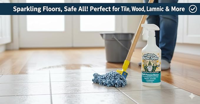 Multi-Purpose Cleaner – All Purpose Enzyme-Based Cleaner & Natural Disinfectant Spray – Non-Toxic, Chemical-Free, Scent Free, Child & Pet Safe Household Cleaner – Eco Friendly Green Cleaning Product