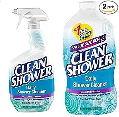 Daily Shower Starter Kit Refill Bundle Pack, 1 Spray Bottle, 1 Refill .10 pack