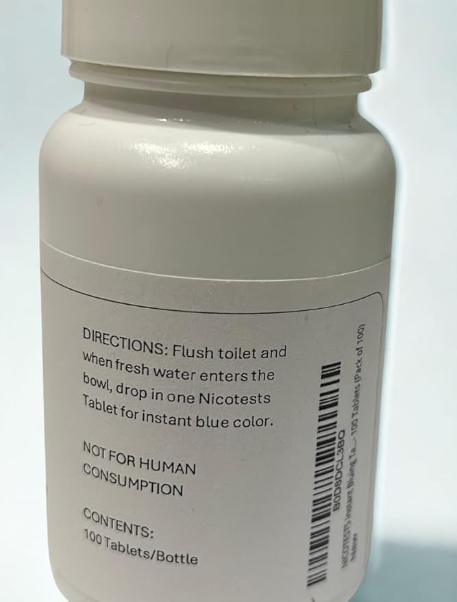 Instant Bluing Tablets Blue Tablet - Dissolves in Toilet Water -Test Adulteration Prevention - 100 Tablets (Pack of 100)