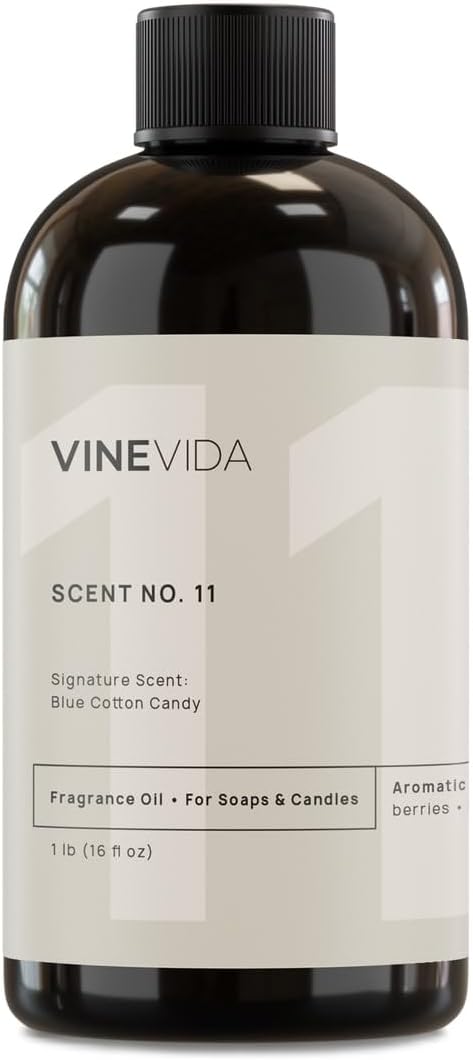 VINEVIDA[16oz] Blue Cotton Candy Fragrance Oil for Candle Making Scents for Soap Making, Perfume Oils, Soy Candles, Bath Bombs, Slime, Reed Diffusers, Room Spray, Laundry, ARTS-FOBP-BLU-COTT-16
