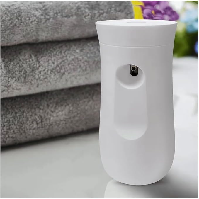 Automatic Air Freshener Spray Kit with 1 Refill Included Linen Fresh – Programmable Dispenser Odor Eliminator for Home Bathroom Office – 2 Pieces Set