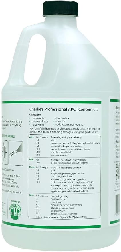 CHARLIE'S PROFESSIONAL Biodegradable Non-Toxic All Purpose Cleaner Concentrate, 1 Gallon