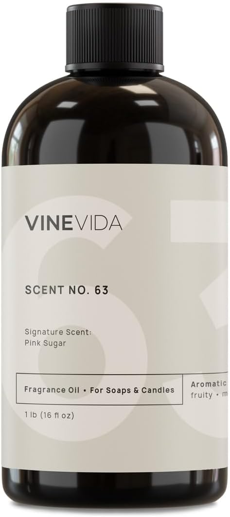VINEVIDA [16oz] Pink Sugar Fragrance Oil for Candle Making Scents Soap, Perfume Oils, Soy Candles, Home Diffusers, Bath Scent Bomb, Linen Spray, Lotions, Car Freshies, ARTS-FOBP-PINK-SUG-16