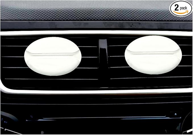2 Pcs Car Air Fresheners Vent Clip Coffee Bean Natural Gypsum aromatherapy essential oil diffuser Bitter Coffee Scent perfume fragrance Long Lasting Decorative Accessories decor gift (white)
