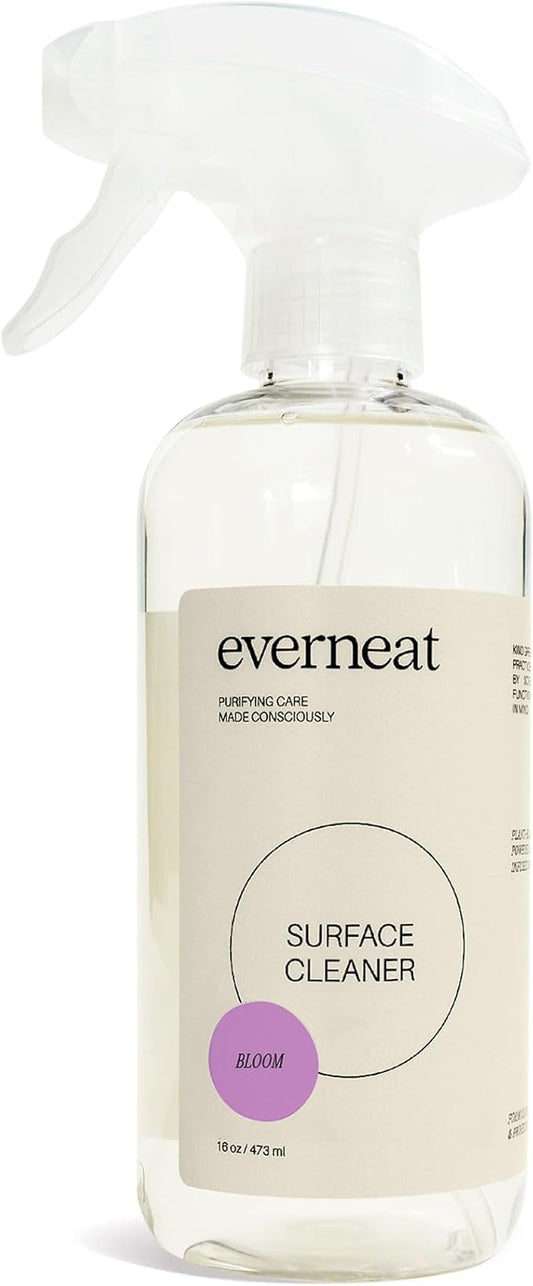 Everneat Probiotic Surface Cleaner Concentrate – Cleans for Days, Refillable, Non-Toxic | Plastic Spray Bottle | Lavender, Clary Sage, Copaiba & Orange | 1 oz (Just Add Water)