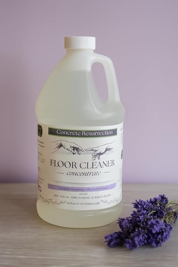 Concrete Resurrection Clean Living Floor Cleaner – Multi-Surface, Non-Toxic, Plant-Based, pH Neutral, Family & Pet Friendly. Safe, effective, and naturally scented for everyday clean.