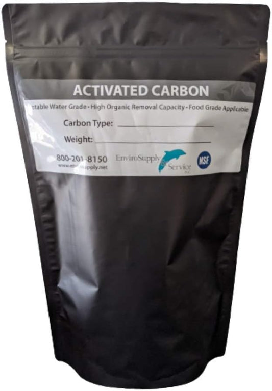 Premium 12x40 Coconut Shell Activated Carbon (Water Filtration, Aquarium Cleaning Charcoal) - Bulk Resealable 5 Pound Bag (80oz)