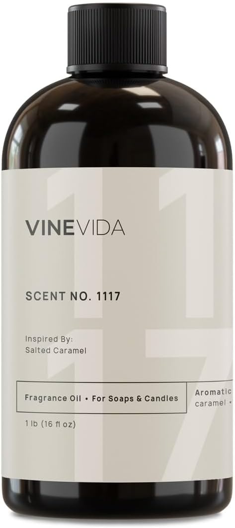 VINEVIDA [16oz] Salted Caramel Fragrance Oil for Candle Making and Soap Making - Premium Candle Scents for Soy Candles