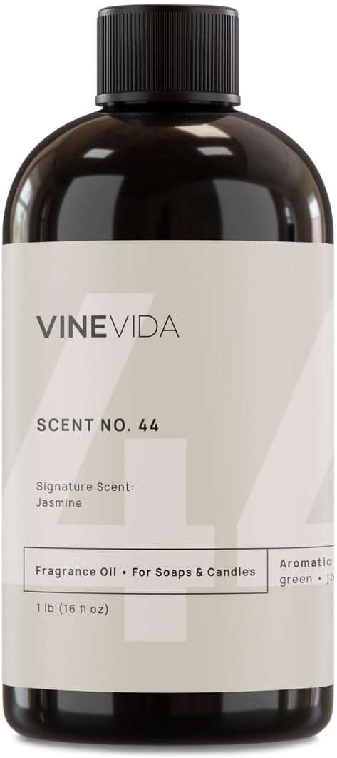VINEVIDA Jasmine Fragrance Oil - 16oz, Natural, USA Made - Scents for Candle & Soap Making