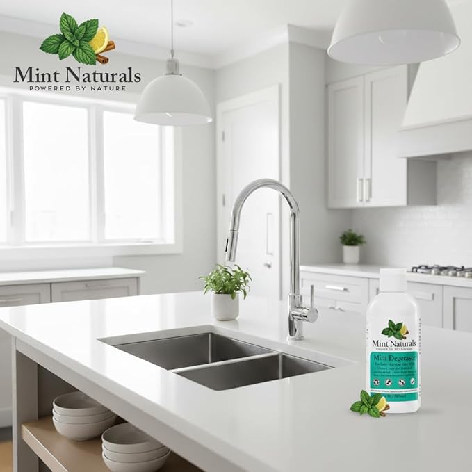 Natural Garbage Disposal Cleaner & Deodorizer – USDA Organic Peppermint Oil Formula That Helps Refresh Sink & Drain Pipes, 12 oz – Made in USA