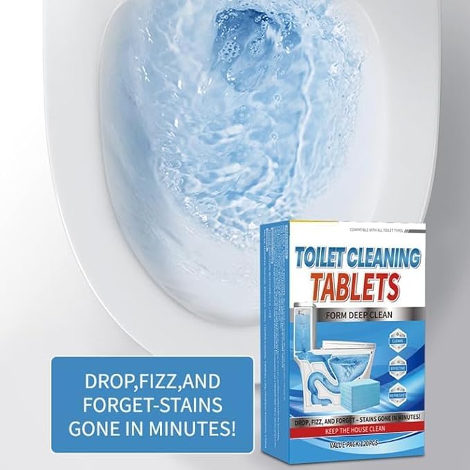 Toilet Bowl Cleaner Tablets, Deep Clean Formula, Put in the Toilet.NOT Tank.120 Pack Value Set