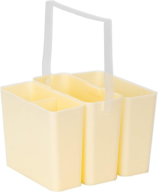 Brush Washing Bucket, Plastic Triple Detachable Pen Cleaner, Watercolor Art Paint Storage, Multifunction Paint Brush Washing Bucket with Handle for Watercolor Outdoor Indoor Painting