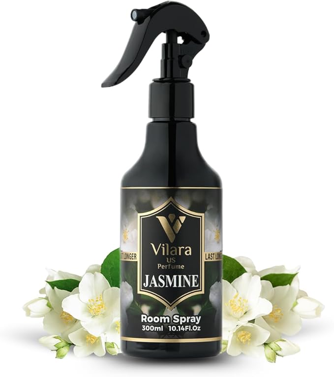 Room Spray Freshener - Long-Lasting Luxury Scents - Room and Linen Spray for Bedding, Sheets, Fabric, Furniture for Aromatherapy - 10.14 fl oz (Jasmine)