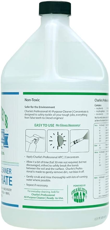 CHARLIE'S PROFESSIONAL Biodegradable Non-Toxic All Purpose Cleaner Concentrate, 1 Gallon