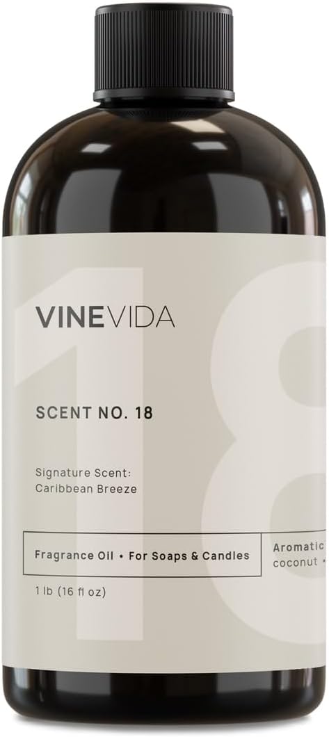 VINEVIDA [16oz] Caribbean Breeze Fragrance Oil for Candle Making and Soap Making - Premium Candle Scents for Soy Candles