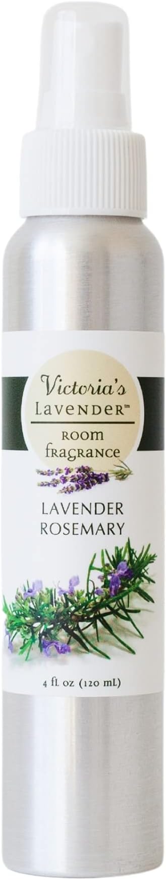 Victoria's Lavender Room Fragrance Spray - Air Freshener & Odor Eliminator - Lavender Rosemary Spray - Luxury Essential Oil Scent for Home & Bathroom - Aromatherapy Relaxation - 1 Pack, 4 fl oz