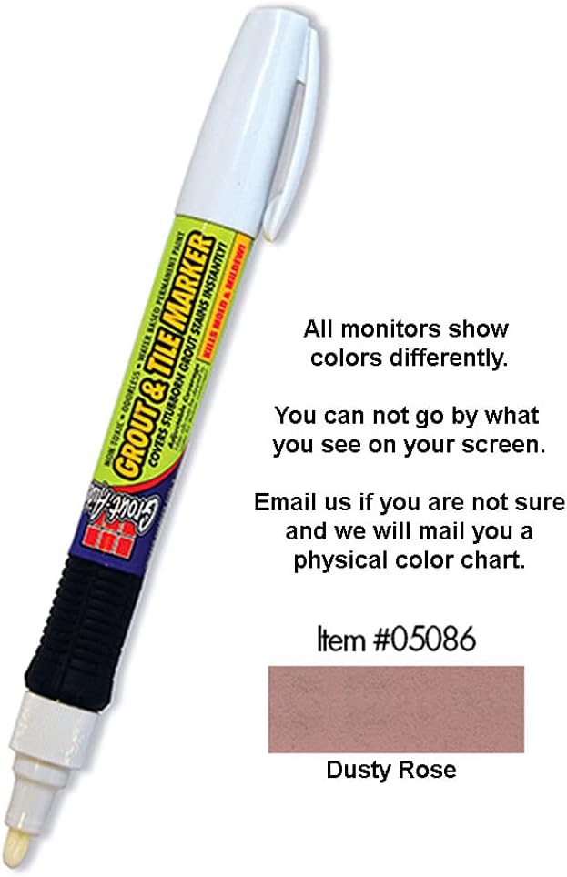 Grout Aide Grout and Tile Marker (Dusty Rose)