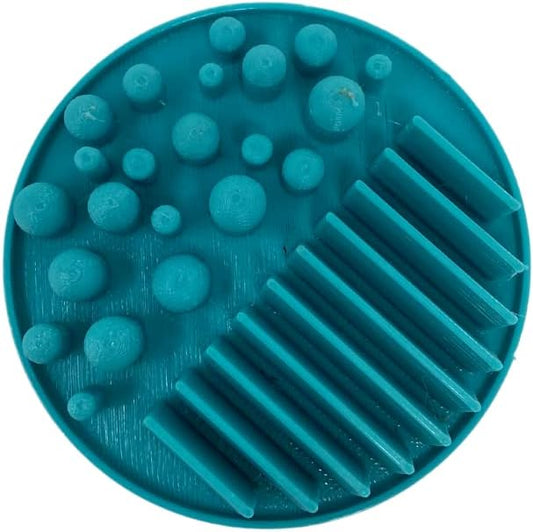FRESHe Aqua Paint Plate Paintbrush Cleaner Disc - Drop in a Cup of Water & Keep Paint Brushes Clean - For Water-Based Mediums, Acrylic, and Watercolor - Teal (Aqua)